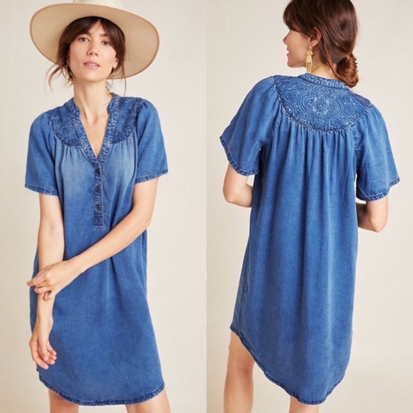 Anthropologie Dresses & Skirts - Anthropologie Pilcro Denim chambray Tunic Dress